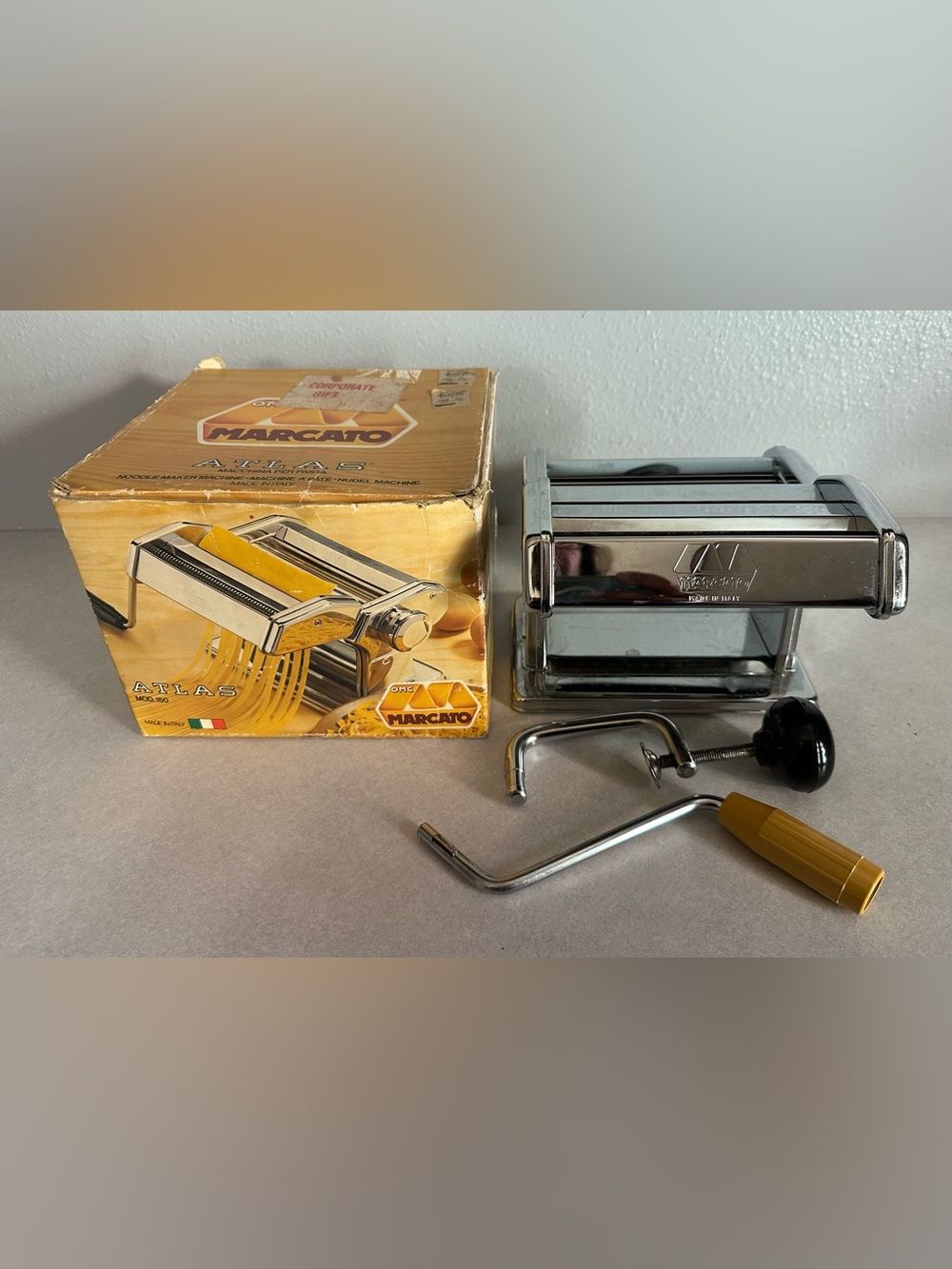 VTG Marcato Atlas 150 mm Pasta Machine Noodle Maker Made in Italy with Box